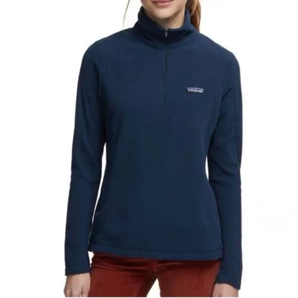 Patagonia Nena 1/4 Zip Micro D Fleece Pullover Size S Minimalist Classic Sweater - Picture 1 of 8